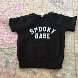 Black 'Spooky Babe' Kids Sweatshirt